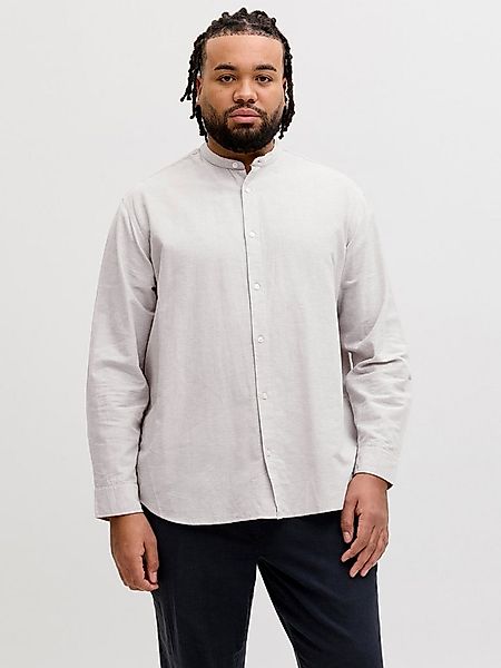 Jack & Jones PlusSize Langarmhemd JJEBREEZE LINEN BLEND BAND SHIRT L PLS mi günstig online kaufen