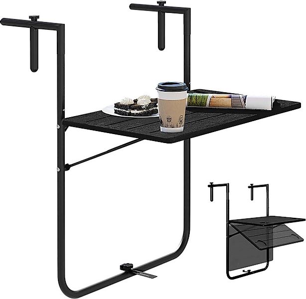 Woltu Balkonhängetisch, Hängetisch klappbar, 3-stufig höhenverstellbar, günstig online kaufen