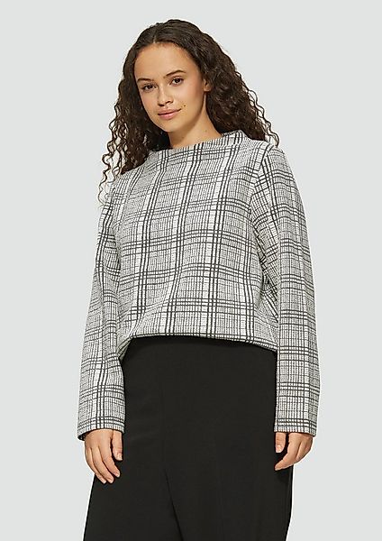 s.Oliver Sweatshirt Sweatshirt Gemustertes Sweatshirt mit Turtleneck günstig online kaufen