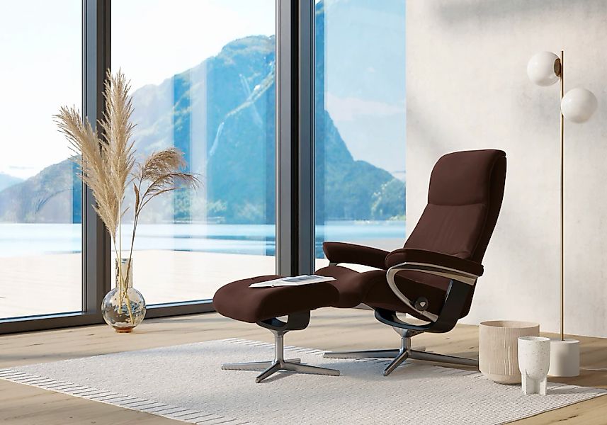 Stressless "View" mit Cross Base, Größe S, M & L, Holzakzent Schwarz günstig online kaufen