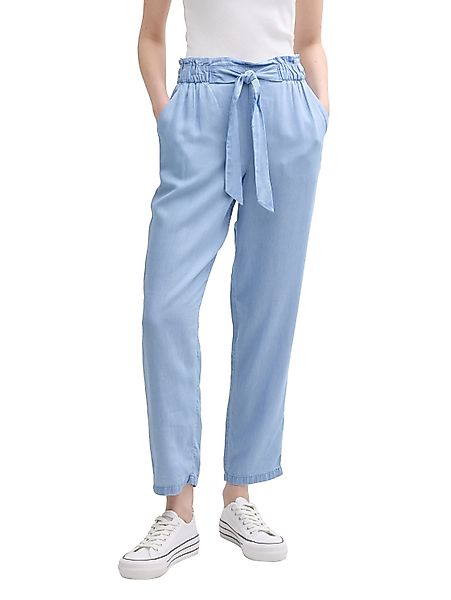 TOM TAILOR Denim Paperbag-Hose mit Bindegürtel günstig online kaufen