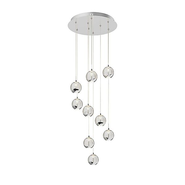 Lucande LED Pendelleuchte Hayley 9626555 Design Modern in Chrom aus Glas 9- günstig online kaufen