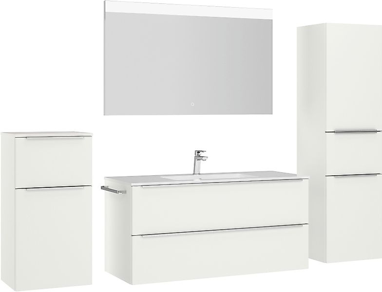 nobilia® Badmöbel-Set »Levere«, (4 St., vormontiert, mit Soft-Close), inkl. günstig online kaufen