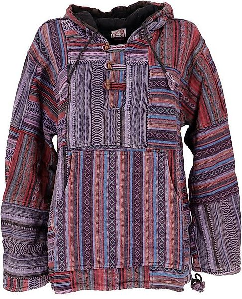 Guru-Shop Sweater Goa Unisex Kapuzenshirt, Stonewash Patchwork.. Hippie, Et günstig online kaufen