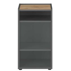 Büroregal für Unterlagen in Wildeichefarben & Anthrazit 70 cm hoch günstig online kaufen