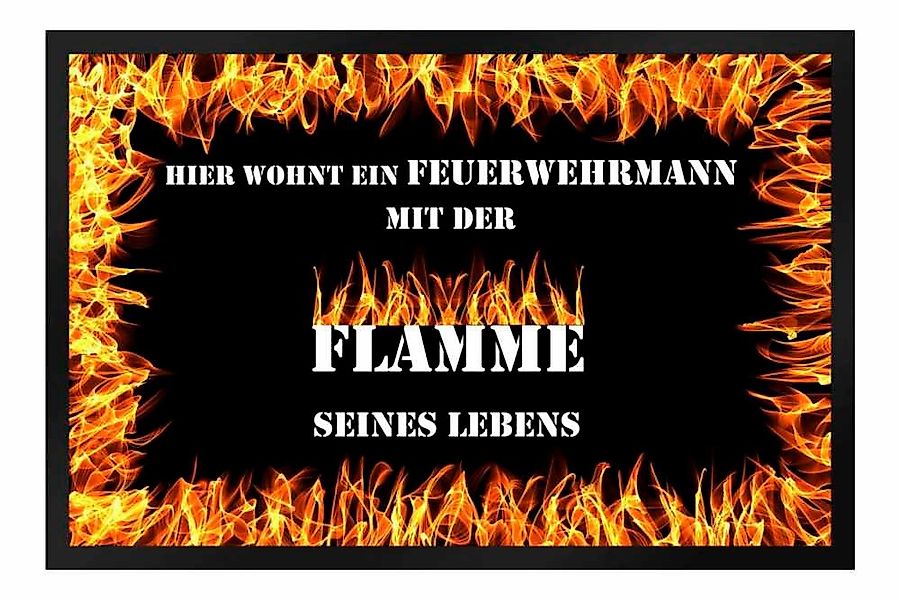 Ladreas Fußmatte Schmutzfangmatte Feuerwehrmann Flamme seines Lebens F283, günstig online kaufen