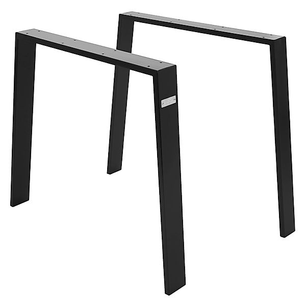 ML-Design 2Er Set Tischbeine Loft 90x72 cm Schwarz aus Stahl Industriedesig günstig online kaufen