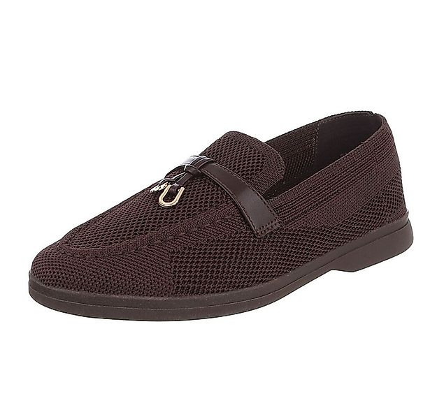 Ital-Design Atmungsaktive Loafers für Damen mit eleganter Schnalle Slipper günstig online kaufen