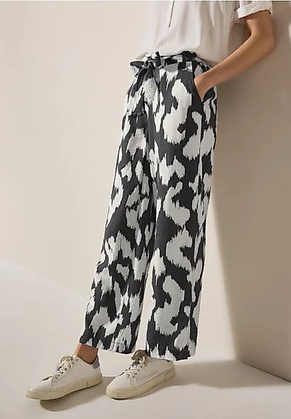 Gemusterte Wide Leg Hose günstig online kaufen
