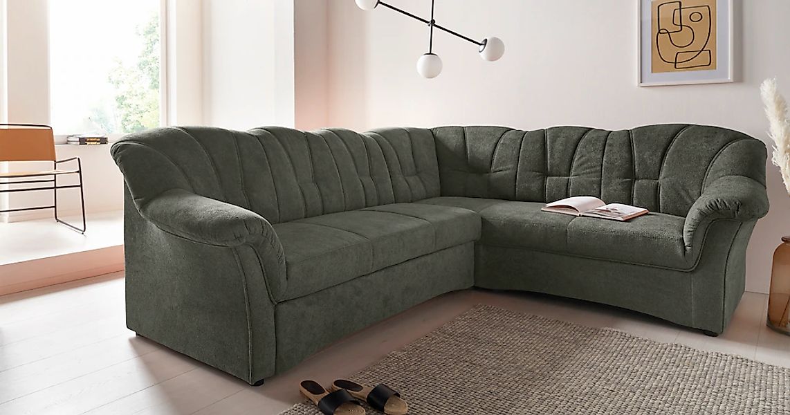 DOMO collection Ecksofa "Topper, elegant und zeitlos, kompaktes Stellmaß 24 günstig online kaufen