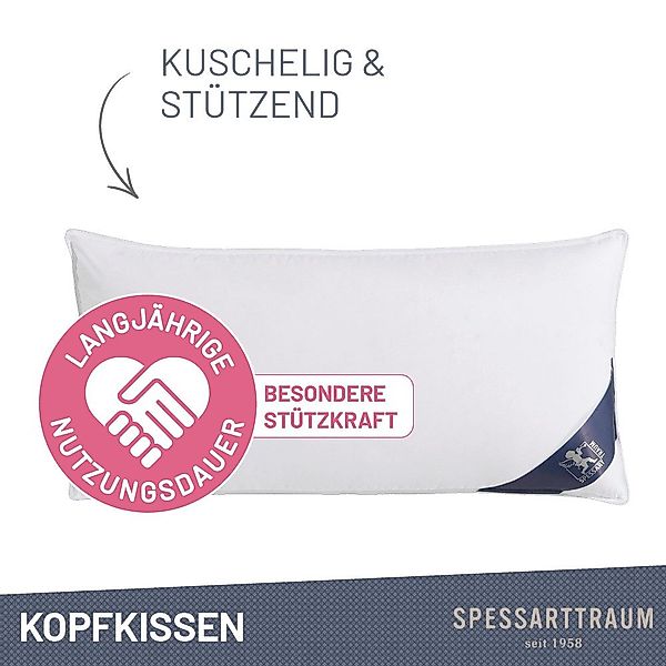 SPESSARTTRAUM Federkopfkissen »FIRST CLASS, Einzelkissen oder Doppelpack!« günstig online kaufen