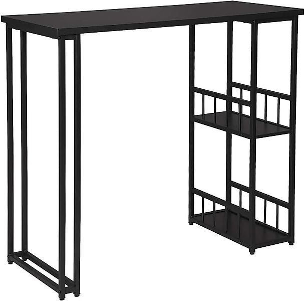 Woltu Bartisch (1-St), Bartisch mit 2 Ablagefläche aus Metallgestell & MDF günstig online kaufen