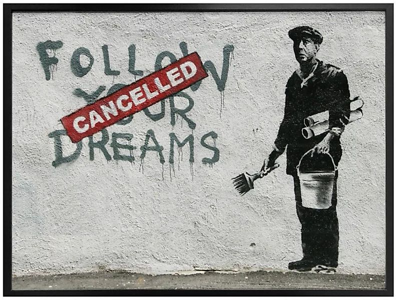 Wall-Art Poster "Graffiti Bilder Follow your dreams", Schriftzug, (1 St.) günstig online kaufen