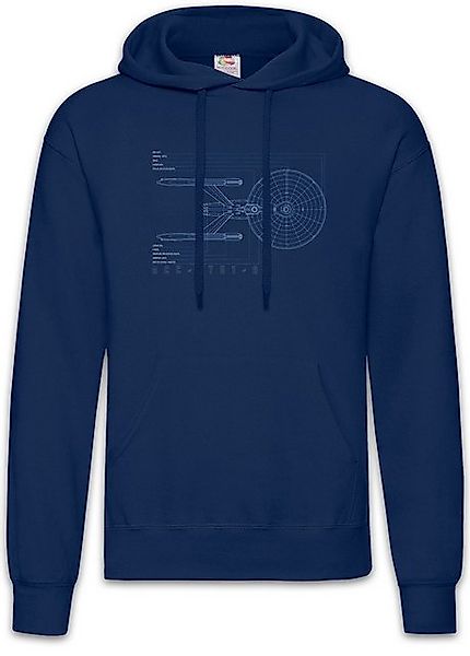 Urban Backwoods Hoodie Blueprint U.S.S. Federation Herren Hoodie Star SciFi günstig online kaufen