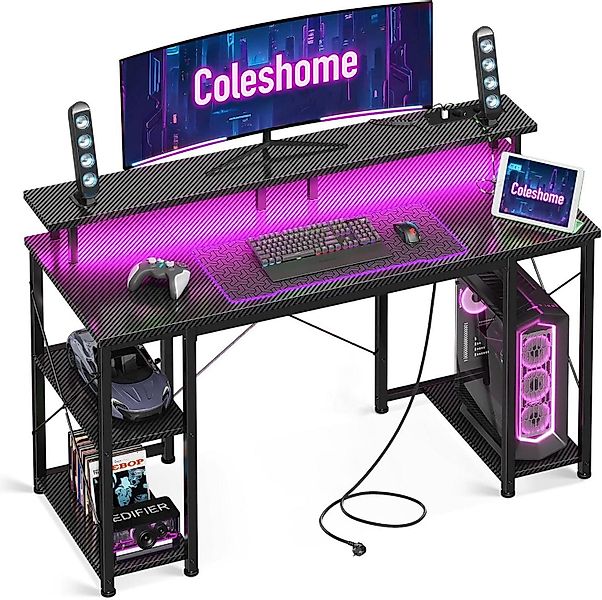 LuxusKollektion Gamingtisch Gaming Tisch LED-Beleuchtung 2 günstig online kaufen