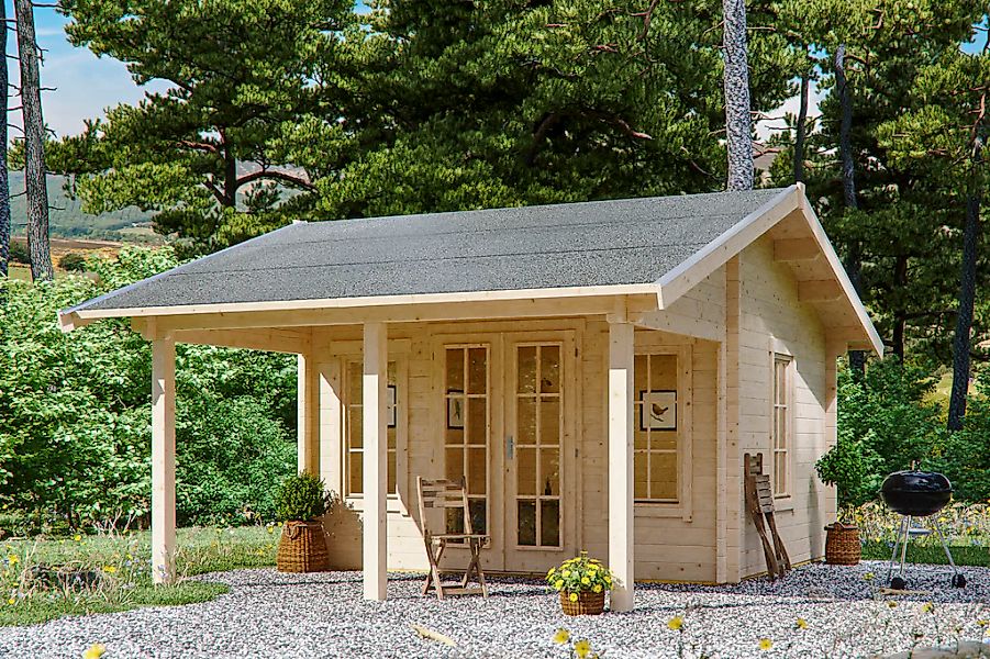 Skanholz Gartenhaus "Luzern" mit Lattung günstig online kaufen