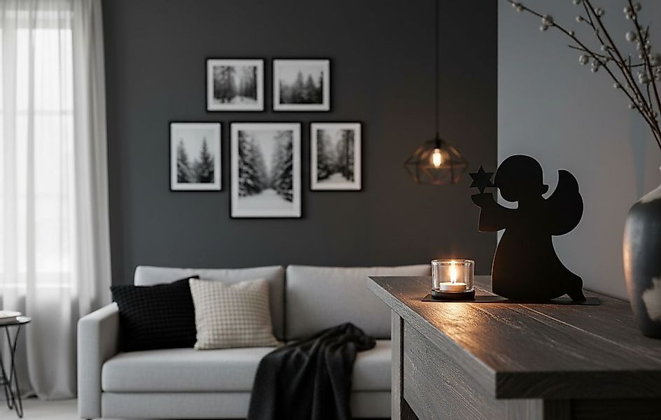 Engel Eisen Windlicht H 20 cm günstig online kaufen