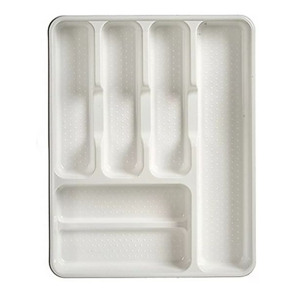 Besteckkasten Kunststoff Weiß (30 X 4,5 X 38 Cm) günstig online kaufen