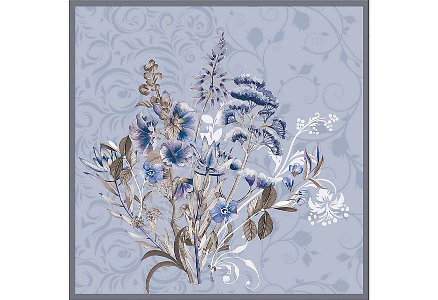 MayTree Seidentuch Premium quadratisch 86x86, Sommerblüte blau, (Stück), 10 günstig online kaufen