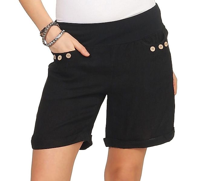 Mississhop Leinenhose Damen Shorts Leinenshorts Bermuda günstig online kaufen