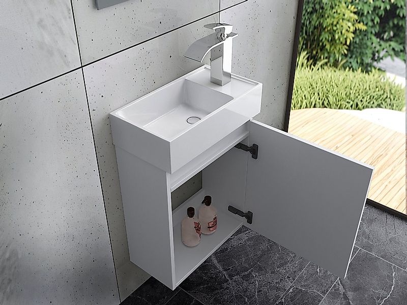 Faizee Home Badmöbel-Set Bademöbel 40 cm Badeschrank Waschtisch Unterschran günstig online kaufen