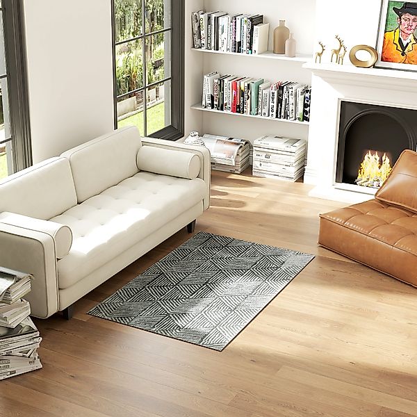 HOMCOM Teppich Wohnzimmerteppich im Modern Stil, waschbar Flächenteppich, T günstig online kaufen