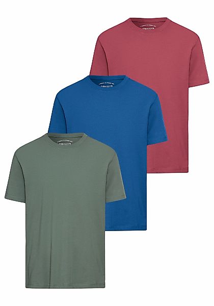 Mans World T-Shirt "neue Farben" 3er-Pack, Kurzarm, unifarben, Rundhals, au günstig online kaufen