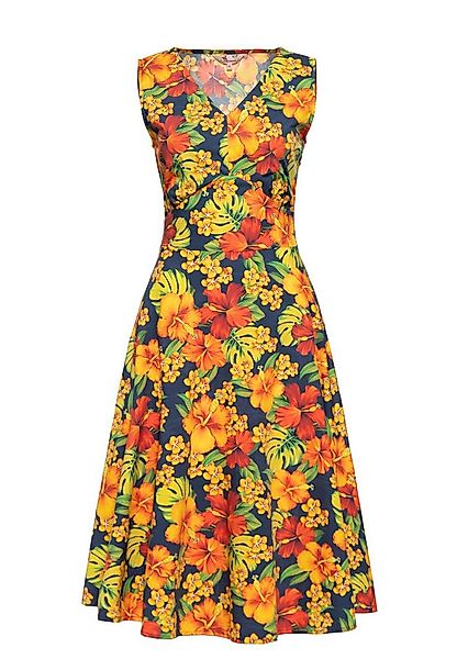 QueenKerosin Sommerkleid Hibiskus (1-tlg) mit tropischem Allover-Print günstig online kaufen