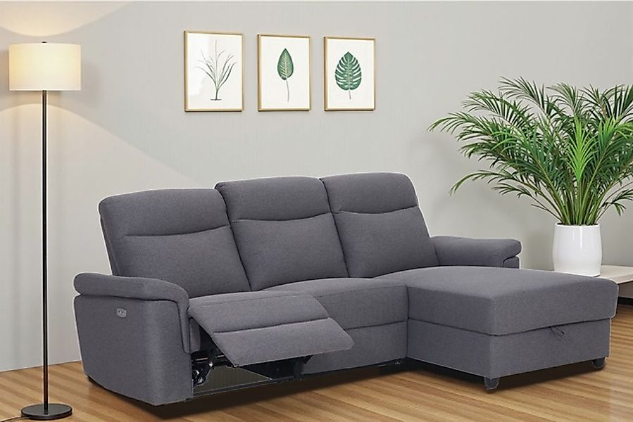 Home affaire Ecksofa »BRIONNE, L-Form, 255cm, manuelle u. elektrische Funkt günstig online kaufen