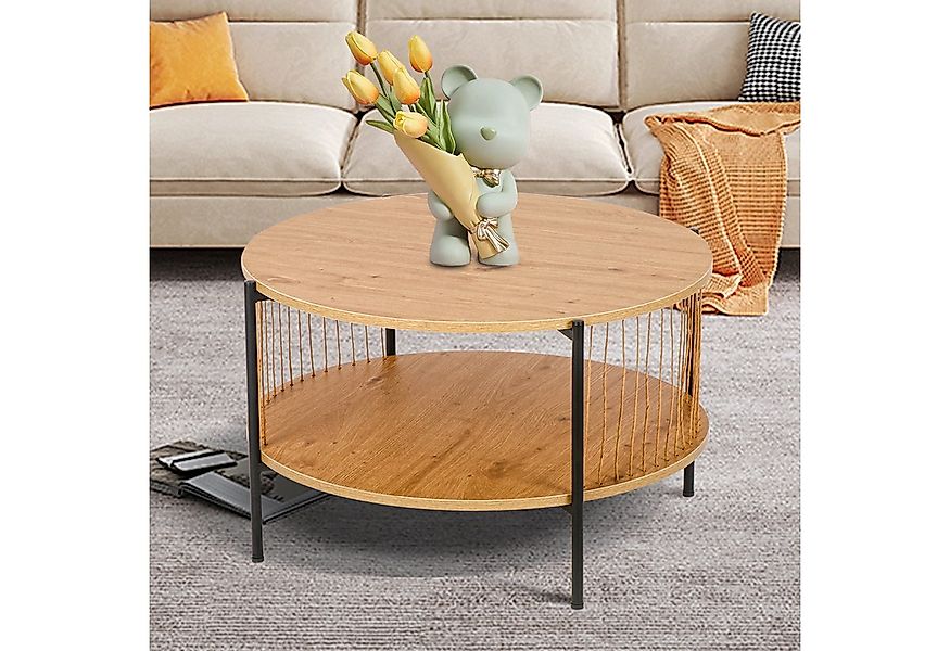 KAHOO Couchtisch Couchtisch 2er-Satztisch Rund Beistelltisch Sofatisch Kaff günstig online kaufen