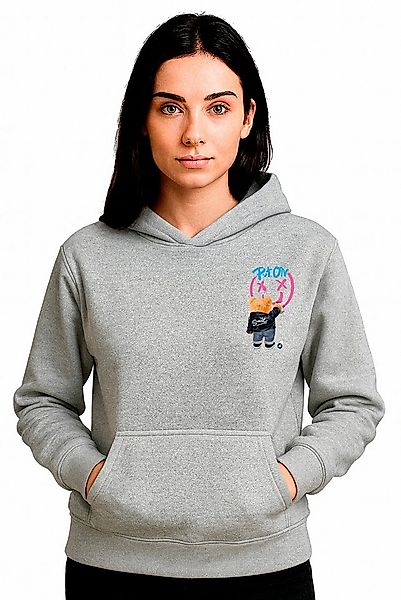 Banco Kapuzensweatshirt Damen Bären Smile Motiv Unifarben Basic Pullover Ve günstig online kaufen