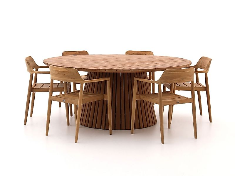 Bellagio Balba/Santa Severina ø 180 cm Gartenmöbel-Set 7-Teilig Stapelbar günstig online kaufen