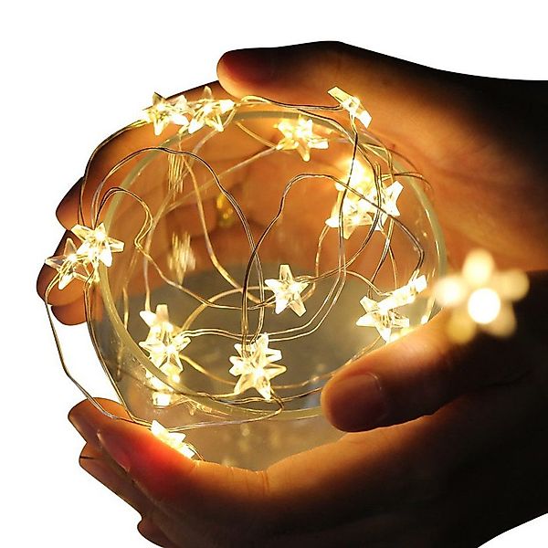Coonoor LED-Lichterkette LED Lichterkette Sterne Lichtervorhang, günstig online kaufen