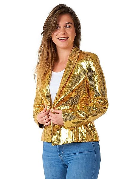Opposuits Kostüm Goldglänzende Blazerjacke Suitmeister günstig online kaufen