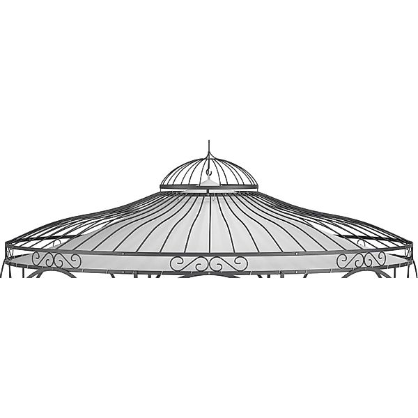 Eleo Sonnensegel Florenz Ø 370 cm für Pavillon Florenz Lichtgrau günstig online kaufen