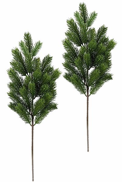 I.GE.A. Kunstzweig "Tannenzweige" 2er Set Künstlicher Tannenbund Adventskra günstig online kaufen