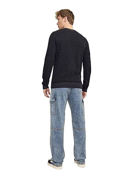 Jack & Jones Rundhalspullover JJEGLOBE KNIT CREW NECK NOOS in Strick Optik günstig online kaufen