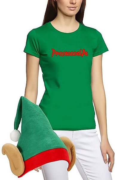coole-fun-t-shirts Kostüm Elfen Kostüm Prosecco Elfe Damen Karneval günstig online kaufen