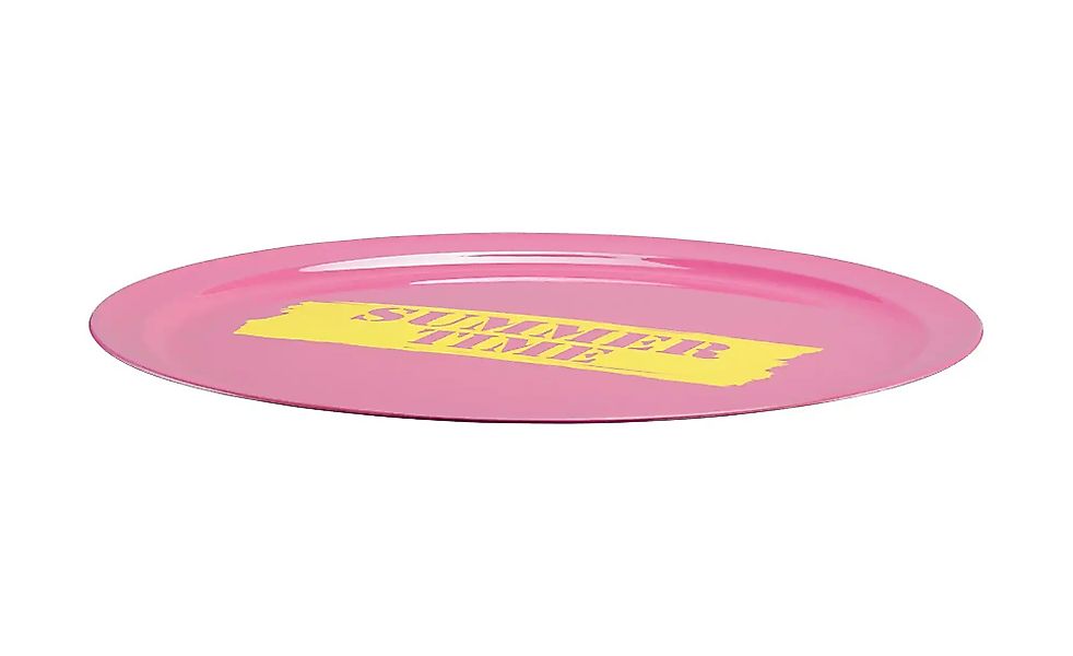 HOME STORY Deko Teller   ¦ rosa/pink ¦ Kunststoff ¦ Maße (cm): H: 0,8  Ø: 4 günstig online kaufen