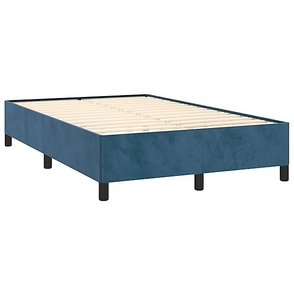 vidaXL Bettgestell ohne Matratze Dunkelblau 120x190 cm Samt 3269655 günstig online kaufen