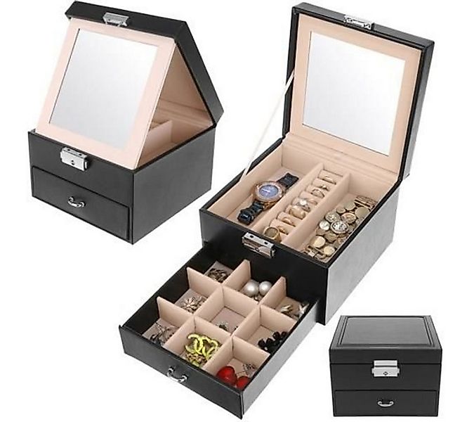Beautylushh Schmuckkasten Schmucketui Schmuckkoffer mit Spiegel - Luxuriöse günstig online kaufen