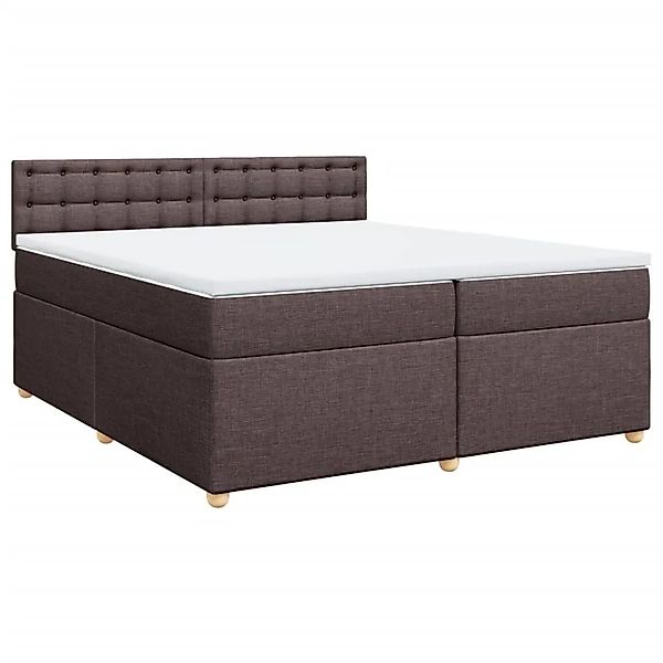 vidaXL Boxspringbett mit Matratze Dunkelbraun 200x200 cm Stoff 3289104 günstig online kaufen