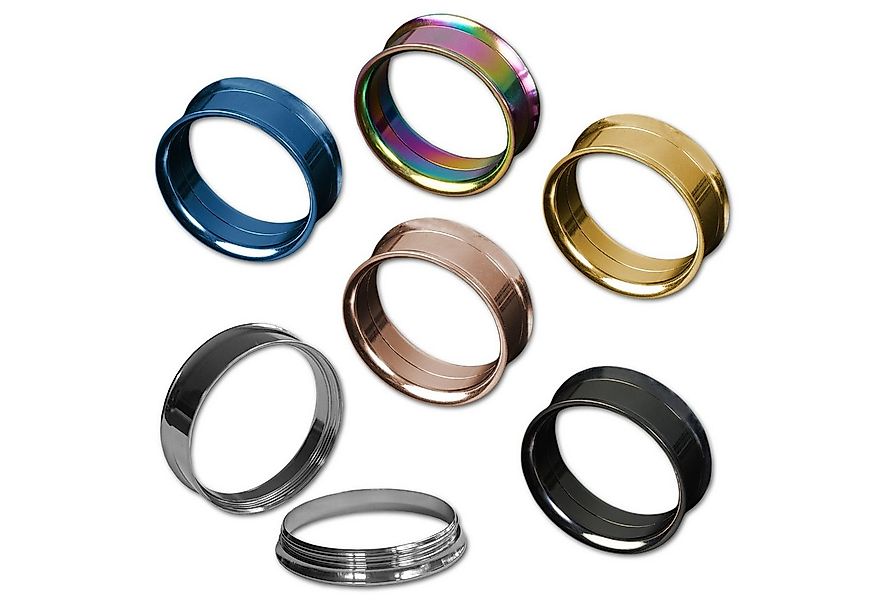 viva-adorno Plug 1 Stück Edelstahl Tube Tunnel mit Innengewinde Schraubvers günstig online kaufen