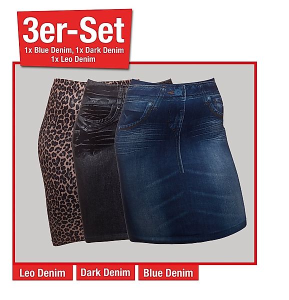 HSP Hanse Shopping GmbH Jeansrock SMART TEX® Jeaneez Röcke 3er Set Gr. XXL günstig online kaufen