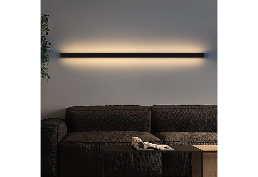 ZMH LED Wandleuchte Innen Schwarz 60/80/100CM Wandlampe 3000K Modern Flur S günstig online kaufen