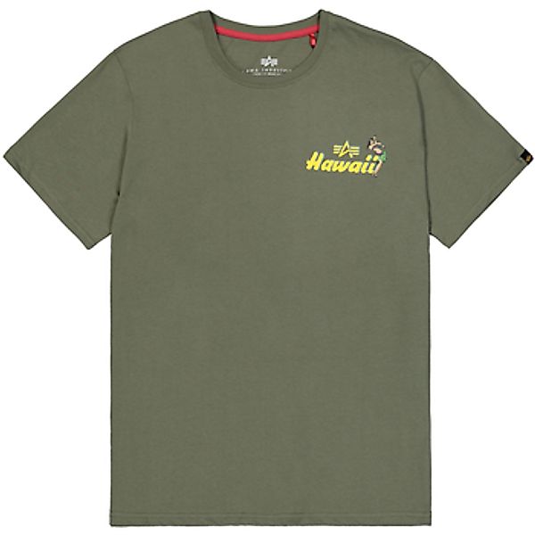 Alpha  T-Shirt Pearl Harbor T Back Print - dark olive günstig online kaufen