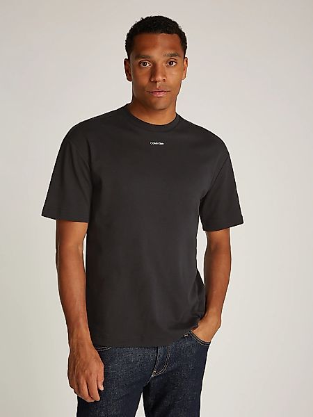 Calvin Klein T-Shirt NANO LOGO INTERLOCK T-SHIRT mit Logoschriftzug günstig online kaufen