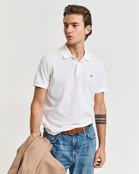 Gant Poloshirt "SLIM SHIELD SS PIQUE POLO" mit Logostickerei auf der Brust günstig online kaufen