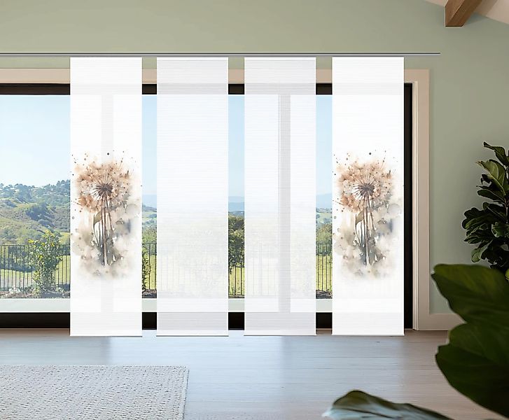 HOME in green Schiebegardine "AMARANDE" Paneelwagen 4 Stk. tlg. Bambusoptik günstig online kaufen