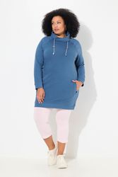 Ulla Popken Jerseykleid Sweatkleid Stehkragen Langarm günstig online kaufen